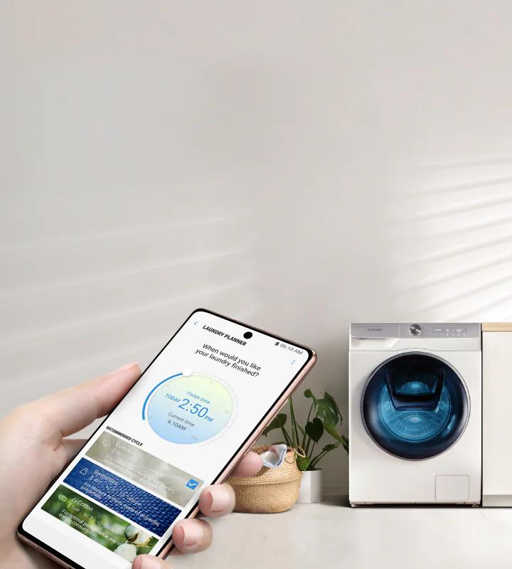 conexion wifi control inteligente lavadora samsung wd10n64foox zs - Cómo encender lavadora desde SmartThings