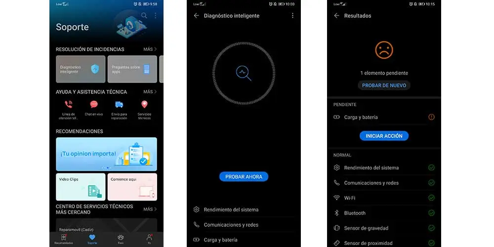 Diagnóstico inteligente app: Soluciones para problemas de sonido en Huawei - Cómo hacer prueba de sonido en Huawei diagnóstico inteligente app - Cómo hacer prueba de sonido en Huawei