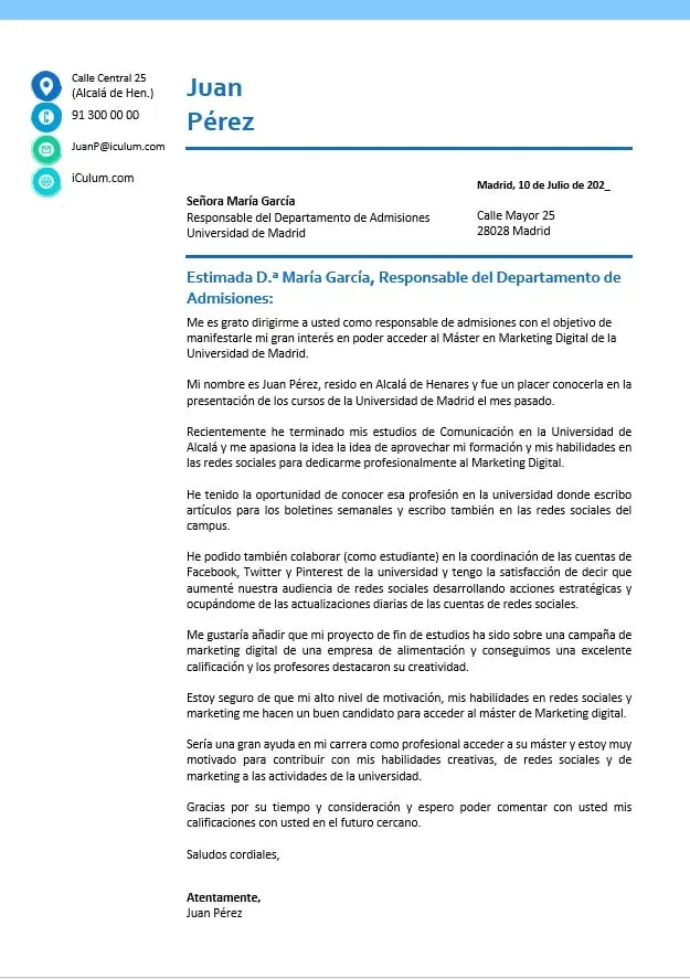 Modelo de carta de motivación para estudiar un máster en sistemas inteligentes - Cómo redactar una carta de motivación para la admisión al MBA modelo carta de motivacion master sistemas inteligentes - Cómo redactar una carta de motivación para la admisión al MBA