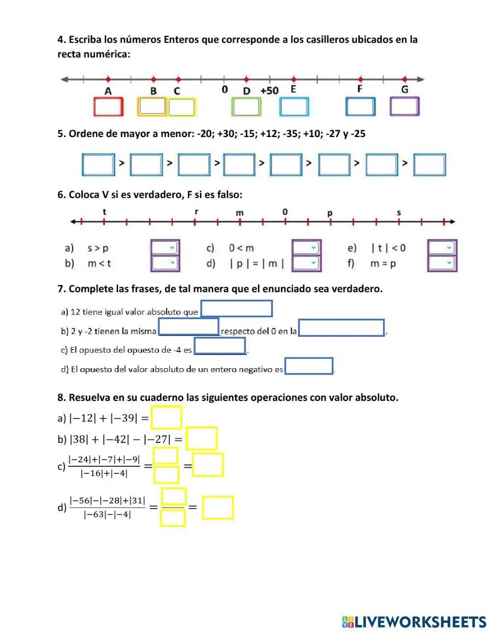 actividades recta numerica de numeros enteros inteligencia multiple - Cómo representar en la recta numérica la suma y la resta de números enteros