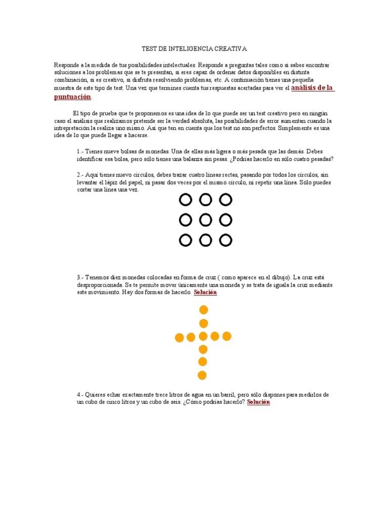 Test de inteligencia creativa - Cómo saber si soy creativo e inteligente test de inteligencia creativa - Cómo saber si soy creativo e inteligente