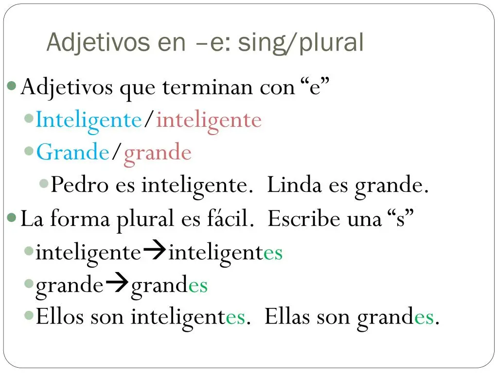 plural de inteligente - Cómo se dice inteligente en femenino