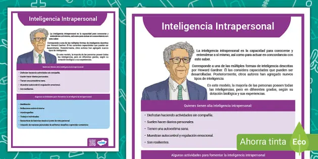 enseñanza basica inteligencia intrapersonal primero basico - Cómo se enseña inteligencia intrapersonal