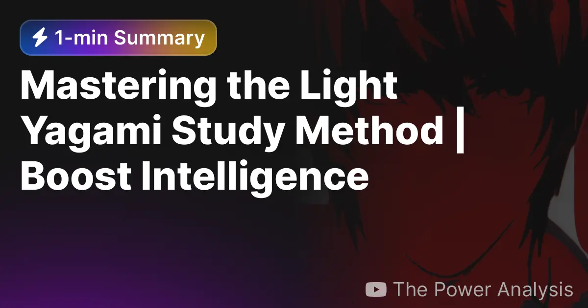 como ser inteligente como light yagami - Cómo tener una mentalidad como la de Light Yagami