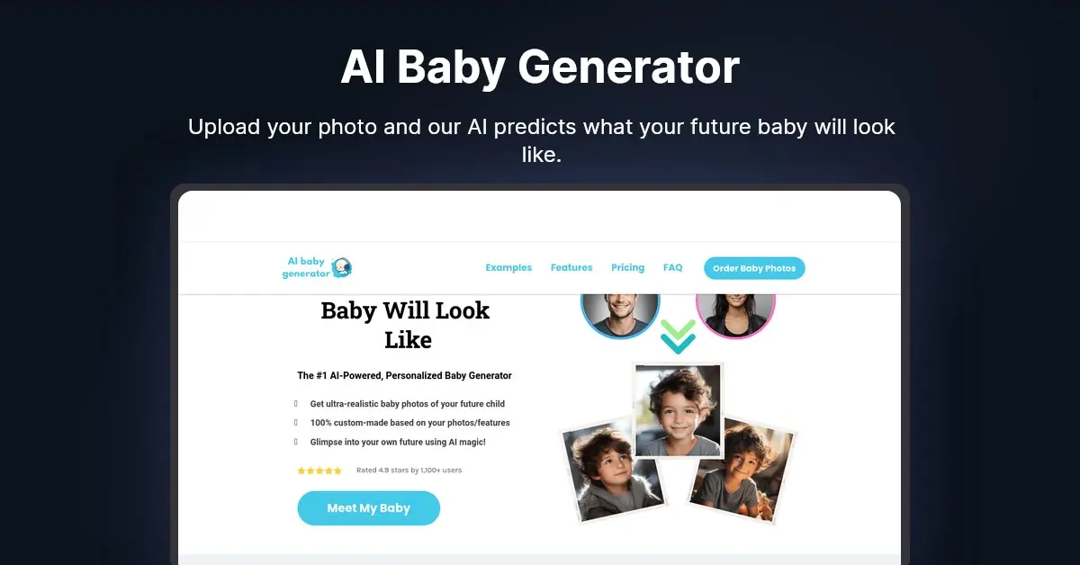inteligencia artificial para saber como sera tu hijo - Cómo ver la cara del futuro bebé usando IA