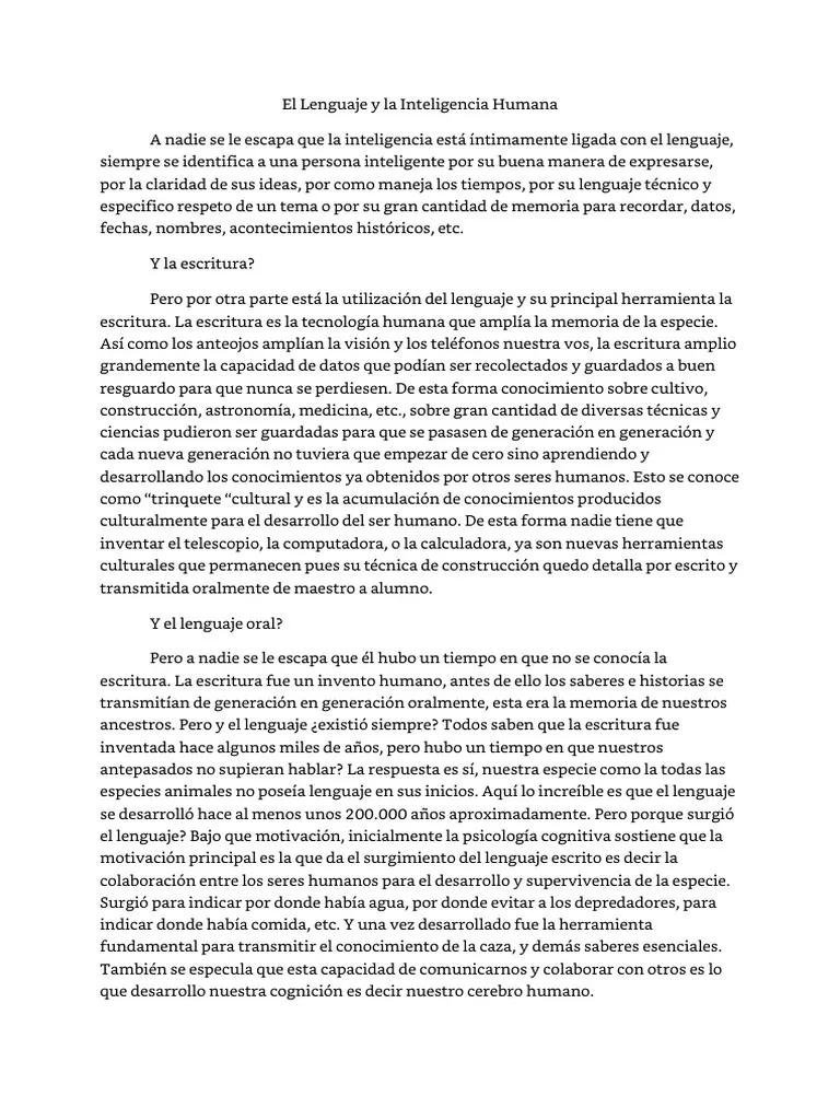 papel del lenguaje en la inteligencia humna - Cuál es el papel del lenguaje en el conocimiento humano