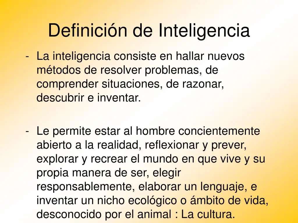concepto de inteligencia - Cuál es la definición conceptual de inteligencia