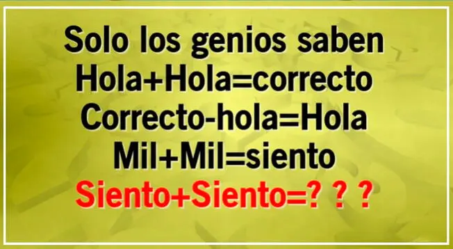 adivinanzas para inteligente logaritmos - Cuál es la mitad de 2 más 2
