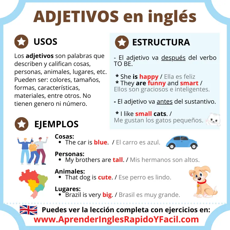 adjetivos inteligentes verbo tobe - Cuáles son los 10 adjetivos más usados en inglés
