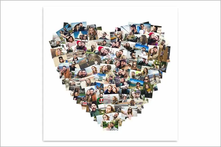 collage en forma de corazon inteligencias multiples - Cuántas fotos se necesitan para hacer un corazón en la pared