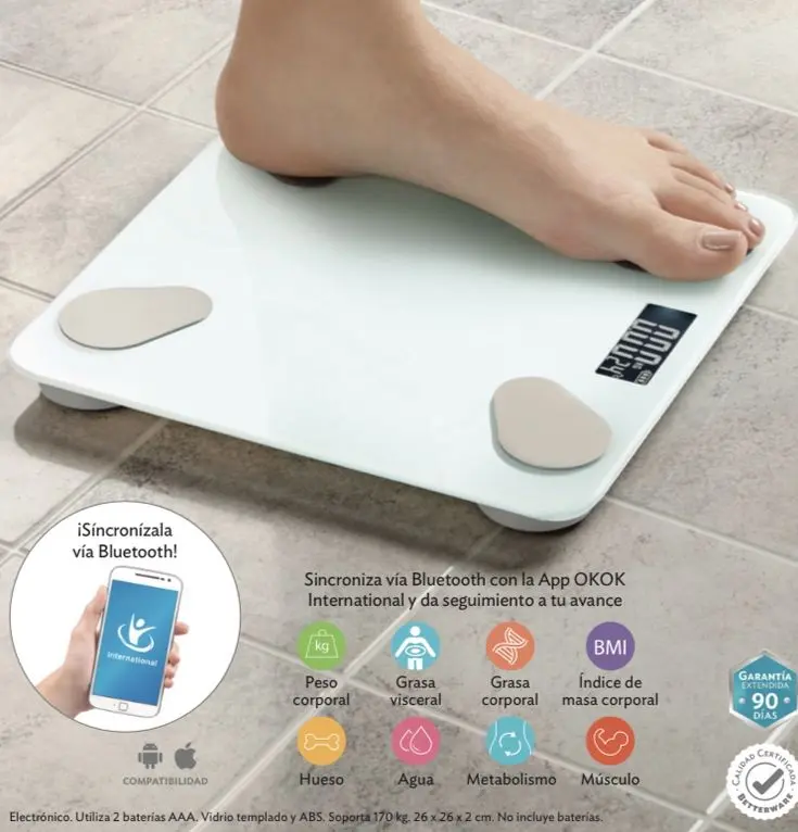 bascula inteligente betterware - Cuánto peso aguanta la báscula betterware