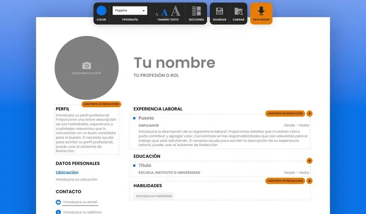 hacer curriculum con inteligencia artificial - Dónde puedo hacer un currículum vitae gratis