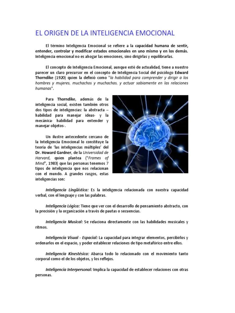 cual es el origen de la inteligencia emocional - Dónde tiene su base la inteligencia emocional