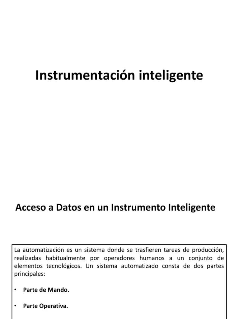 acceso de datos a un instrumento inteligente - Qué capacidades tienen los instrumentos inteligentes