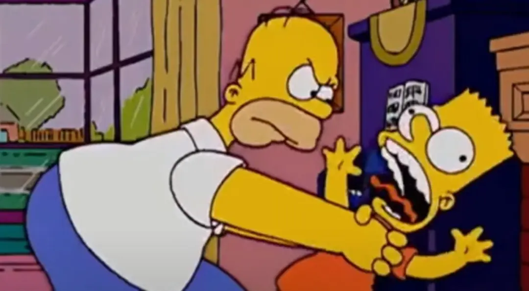 chistes inteligentes los simpsons - Qué dice Homero cuando ahorca a Bart