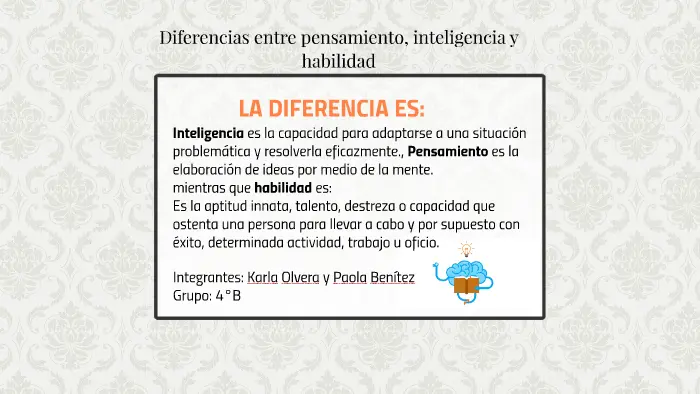 cual es la diferencia de pensar e inteligencia - Qué diferencia hay entre el pensamiento y la inteligencia