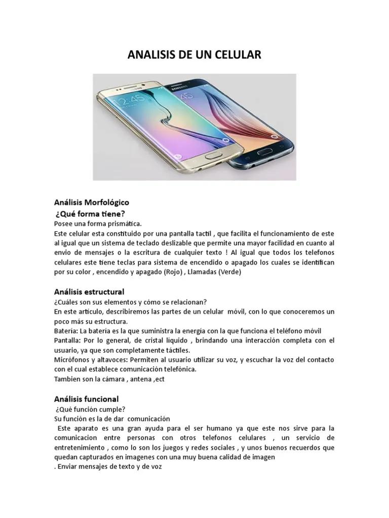 analisis estructural del celular inteligente - Qué es el analisis morfologico de un celular