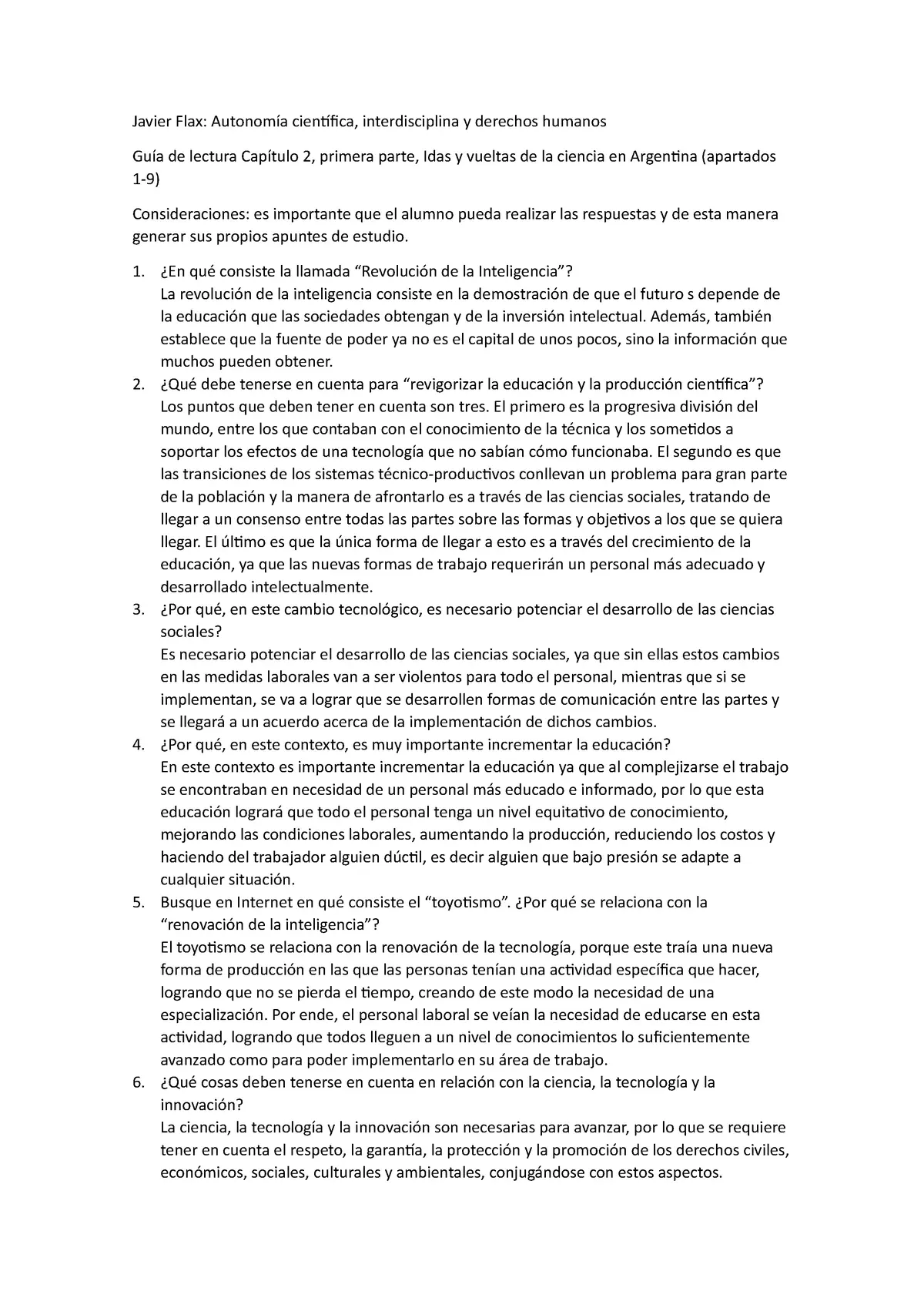 catedra dr javier flax autonomia cientifica o inteligencia poder - Qué es la autonomía de las ciencias