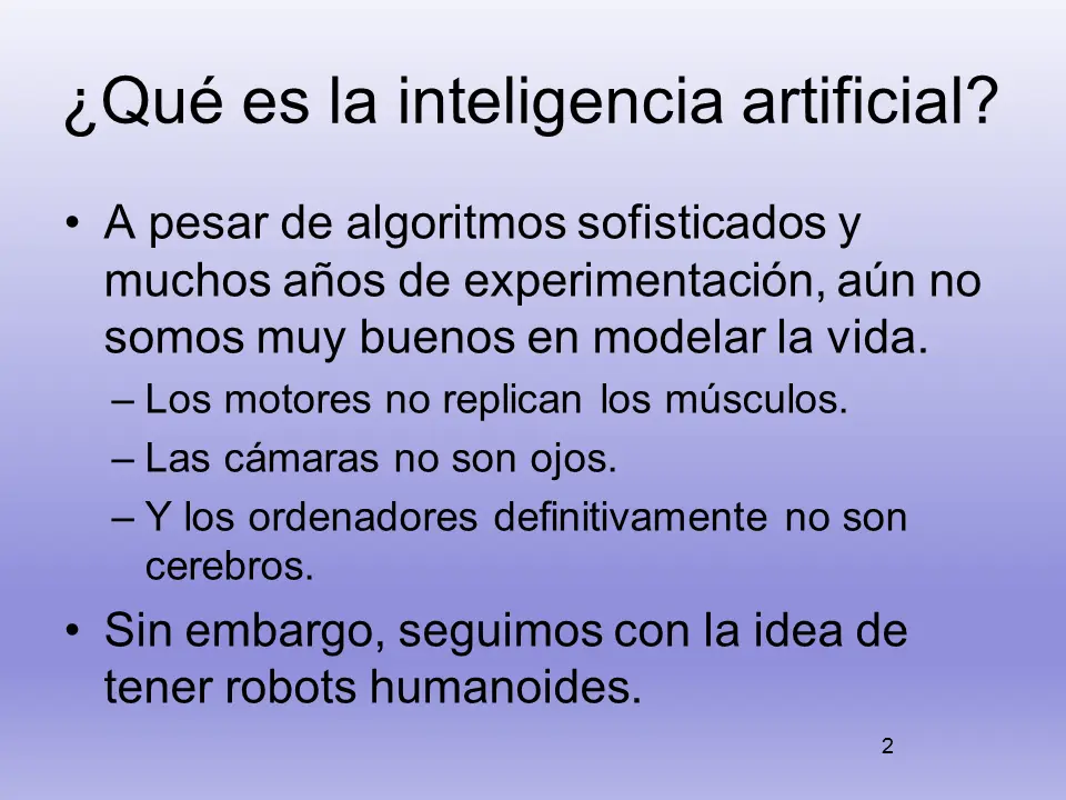 caracteristicas de la inteligencia artificial en diapositivas - Qué es la inteligencia artificial exposicion