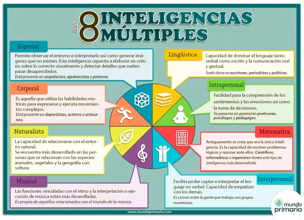 clasificación de las inteligencias múltiples - Qué es la inteligencia y cómo se clasifica