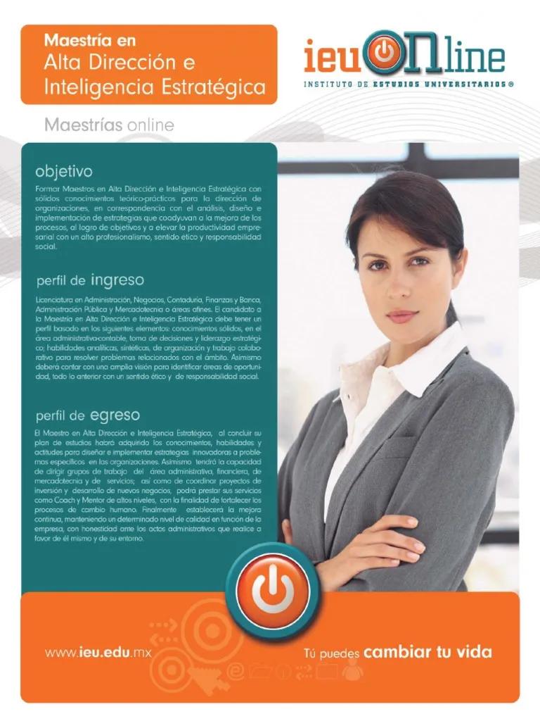 alta dirección e inteligencia estratégica - Qué es la Maestría en Alta Dirección