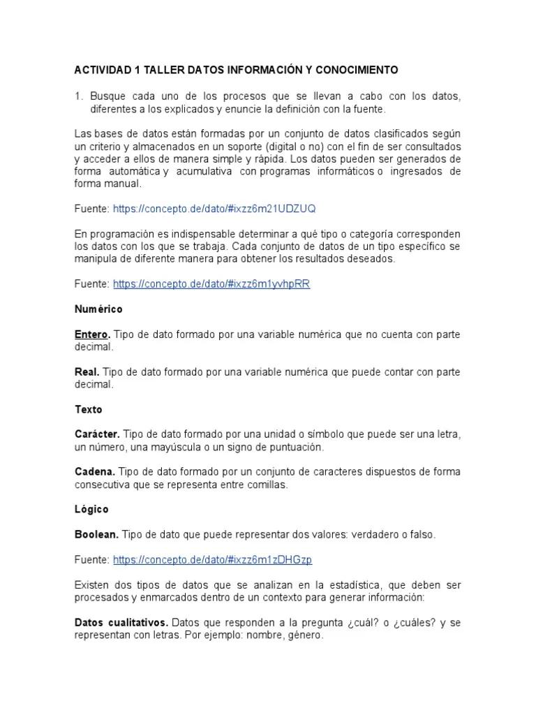 Caso Práctico de los términos Datos, Información, Conocimiento e Inteligencia - Qué es un dato e información Ejemplos caso práctico de los terminos datos informacion conocimiento e inteligencia - Qué es un dato e información Ejemplos