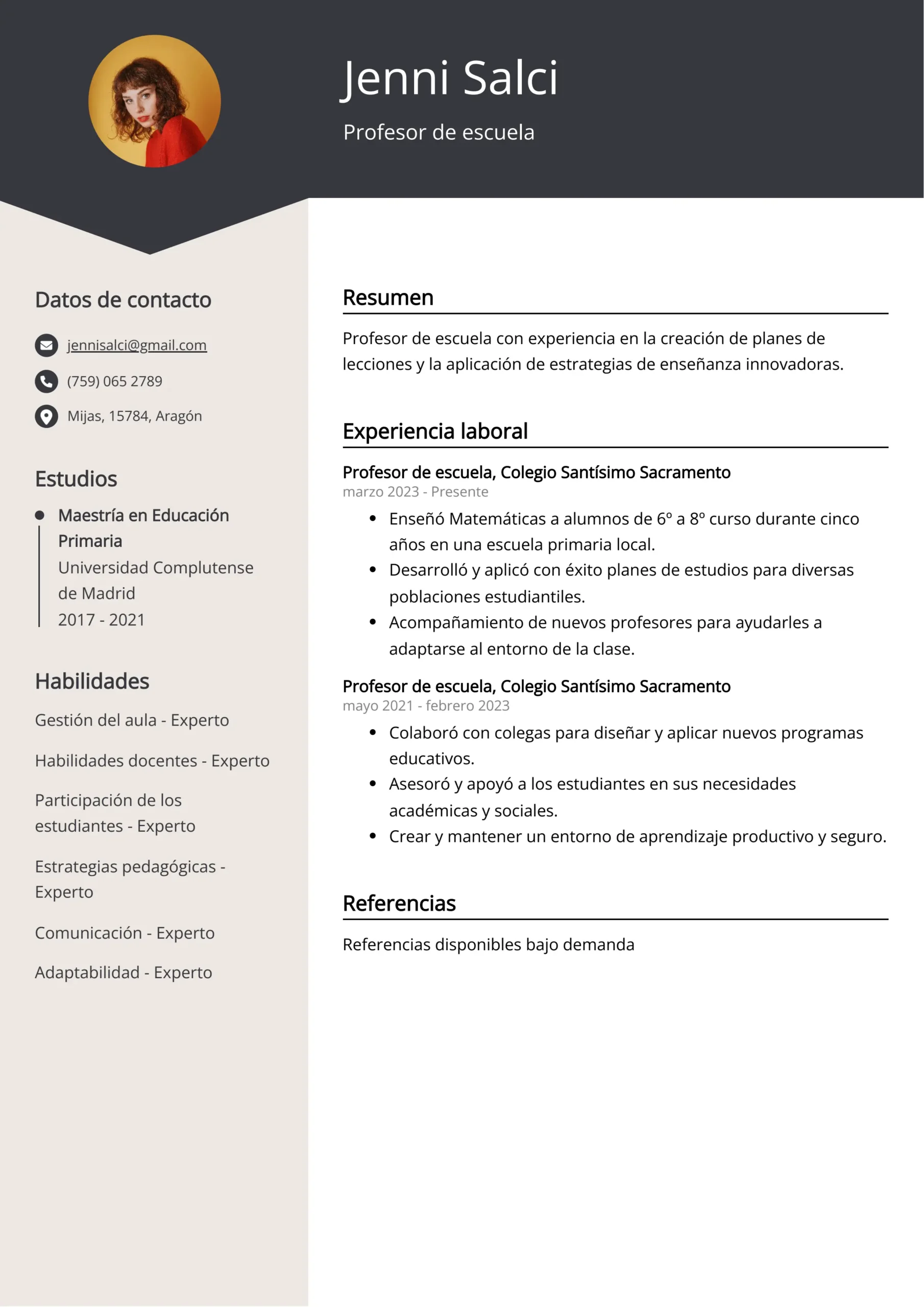 inteligentes objetivos laborales para docencia en curriculum - Qué habilidades poner en un CV docente