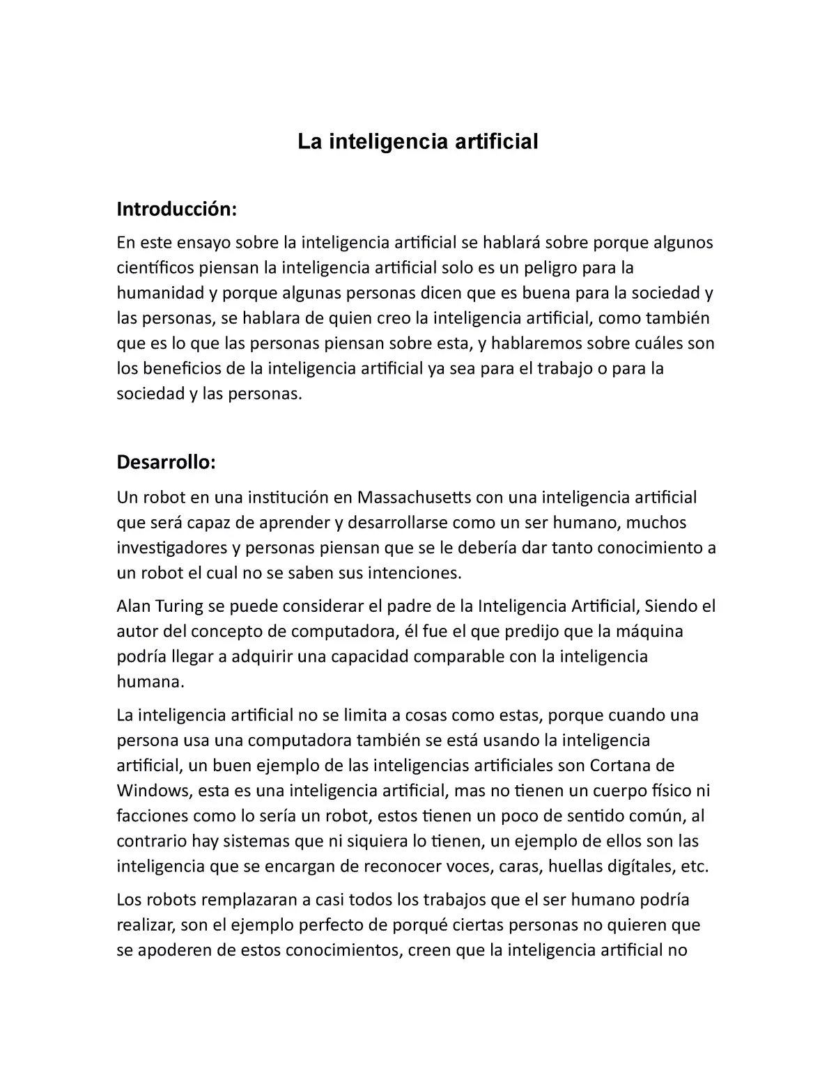 inteligencia artificial ensayo argumentativo - Qué inteligencia artificial me puede hacer un ensayo