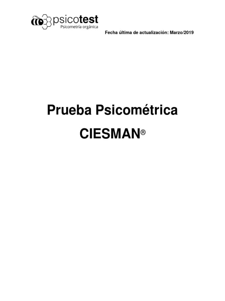 ciesman prueba de inteligencia - Qué mide la prueba de Inceval