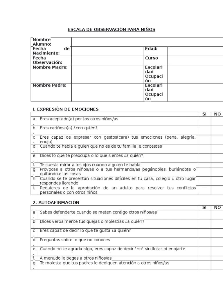 Cuestionario de inteligencia emocional para niños: tutorial de observación - Que se puede escribir en observaciones cuestionario de inteligencia emcoial para nilos o guia de observacion - Que se puede escribir en observaciones