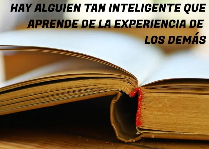 Alguien inteligente aprende de la experiencia de los demás - Qué significa Hay alguien tan inteligente que aprende de la experiencia de los demás alguien inteligente aprende de la experiencia de los demás - Qué significa Hay alguien tan inteligente que aprende de la experiencia de los demás