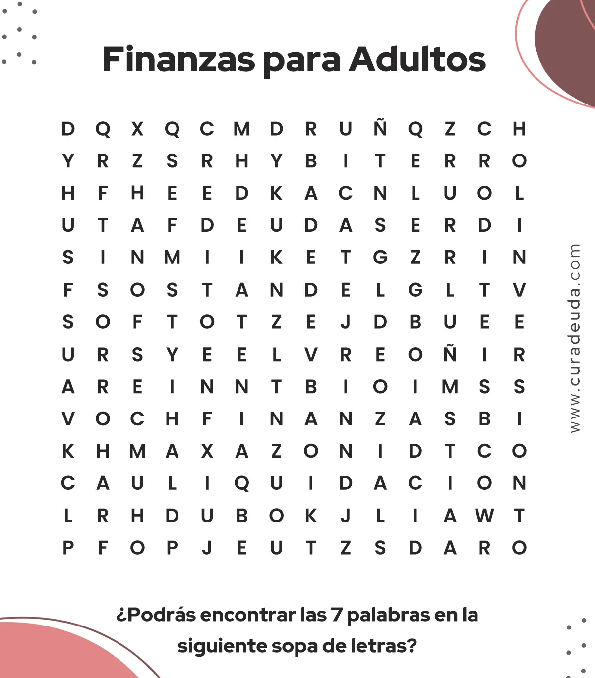 actividad inteligencia financiera de sopa de letras - Qué tipo de actividad son las sopas de letra