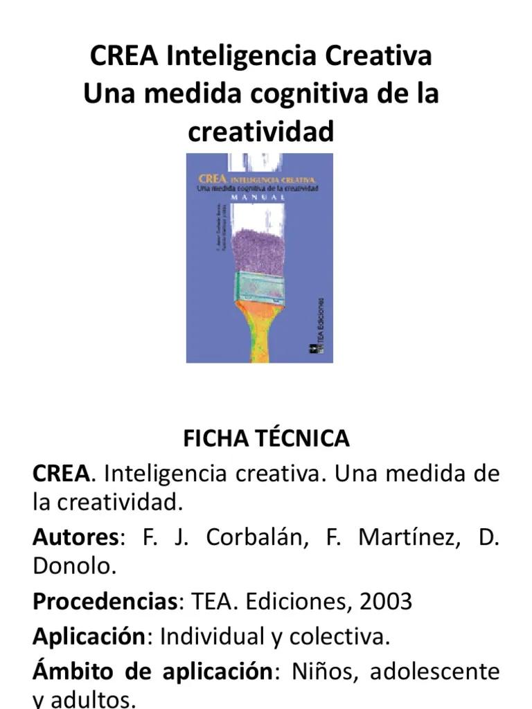 que es la inteligencia cre - Quién creó el test CREA