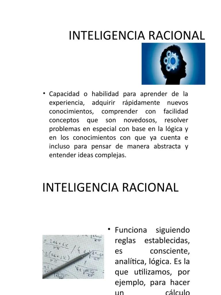 definicion de inteligencia racional segun autores - Quién definió la inteligencia como pensamiento racional