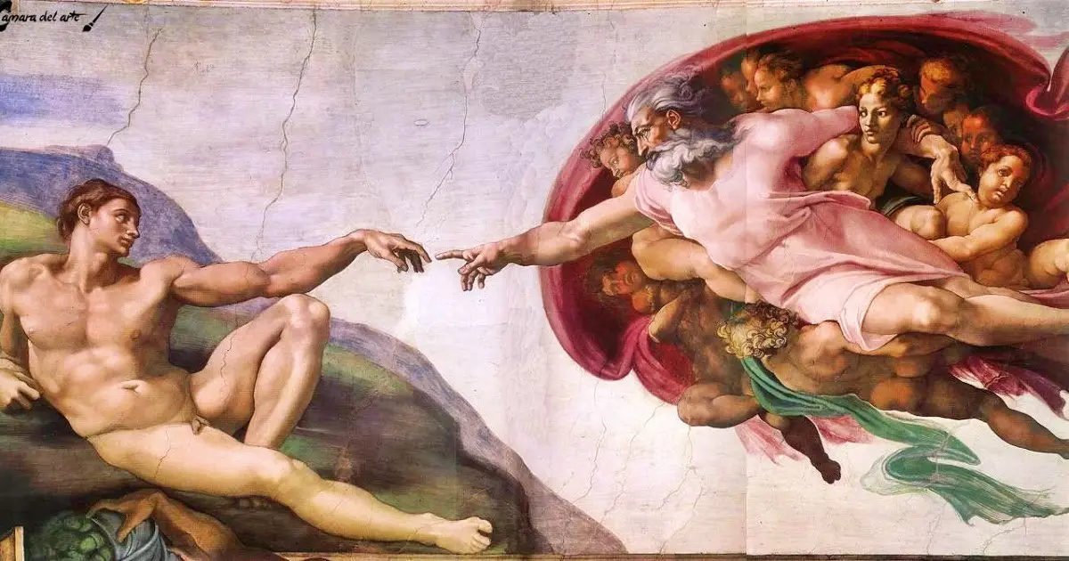 dios dando la inteligencia pintura - Quién pintó el toque divino